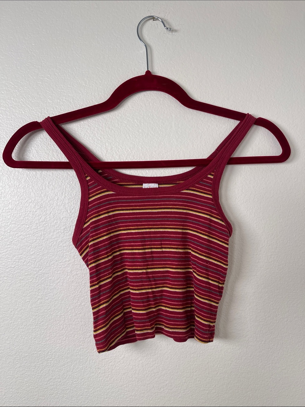 Women’s Burgundy Striped Tank Top